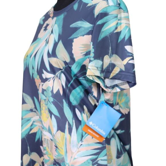 Columbia Fork Stream Floral Dress - Womens Small - Navy/Teal/Peach/Yellow - NWT - Picture 6 of 8